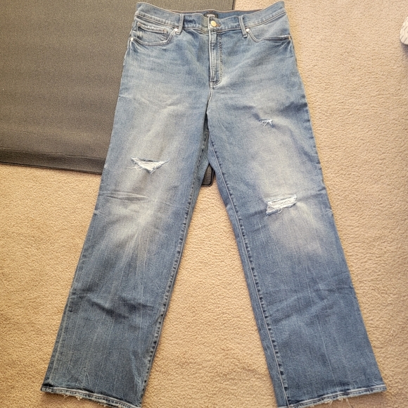 Express Wide Leg High Rise Jeans - Picture 1 of 5